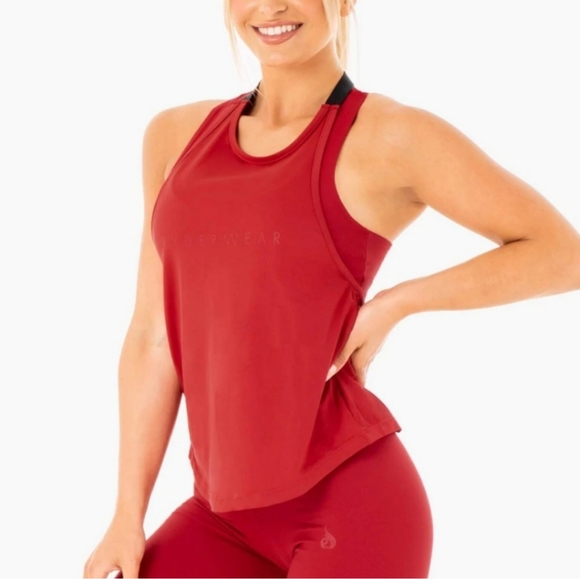 Ryderwear red t-back tank top - Picture 2 of 10